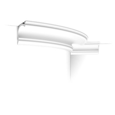 C341F HERITAGE Flexible Corniche cache tringle à rideau Orac Decor – 8,8×12,2x200cm (h x p x L) – moulure décorative polyuréthane