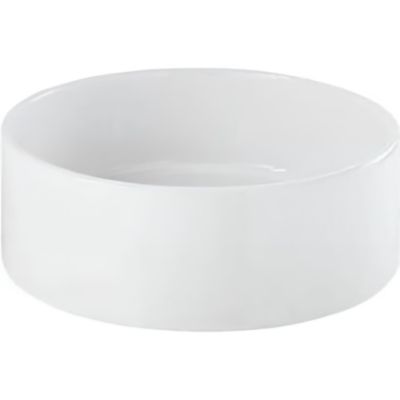 Vasque ronde à poser en céramique diamètre 45cm hauteur 15cm SANINDUSA Round 45 2 couleurs : blanche et blanche mat