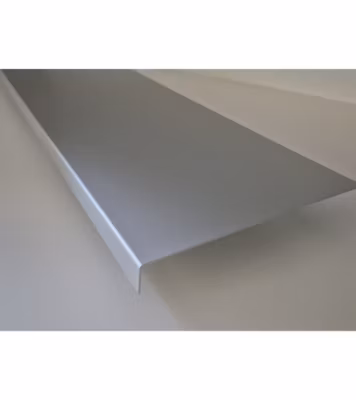 Bande de rive Anodisé, épaisseur 1 mm, 1 pli retour 2cm , Largeur  26 cm , Longueur 140 cm