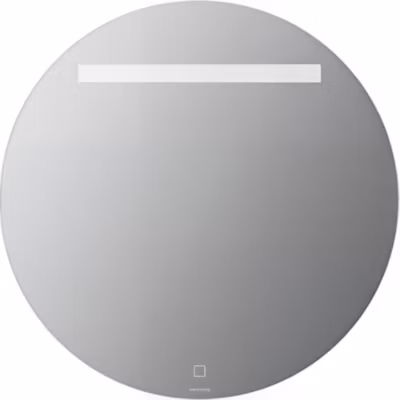 Miroir de salle de bain mural rond anti buée éclairage LED tactile IP44 classe 2 LED 30.000h SANINDUSA Dream diamètre 65cm