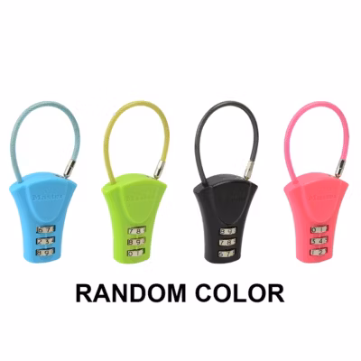 4623EURDAST Cadenas à Combinaison avec Câble, Couleur Aléatoire, 9,5 x 3,7 x 1,4 cm