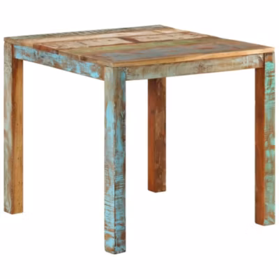 Table a manger fixe sans tiroir carre en Bois massif L 82 cm