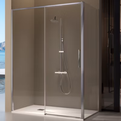 Panneau de douche lateral fixe pour paroi de douche DELTA chrome 66.5-69 cm