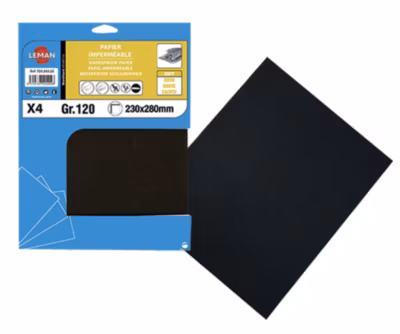 toile emeri souple 230×280 gr 120 emeri – 9723612 – leman