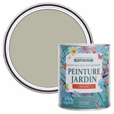Peinture Beige pour Jardin et terrasse, Finition Brillante – RUST-OLEUM – Grège 750ml