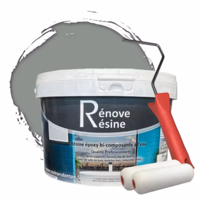 Peinture Résine multisupport Intérieur 0,5L – Faïence, Carrelage, Douche, Baignoire 5m² – RAL 7042 Gris signalisation A
