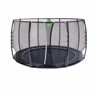 Trampoline enterré au niveau du sol EXIT Dynamic D366cm avec filet de sécurité noir