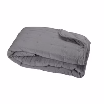 Couvre-Lit en microfibre matelassée (240×220 cm – Ardoise)