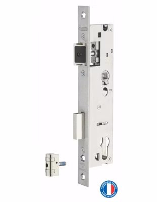 Boitier de serrure encastrable à cylindre pour porte métallique, axe 30mm, bouts carrés – THIRARD