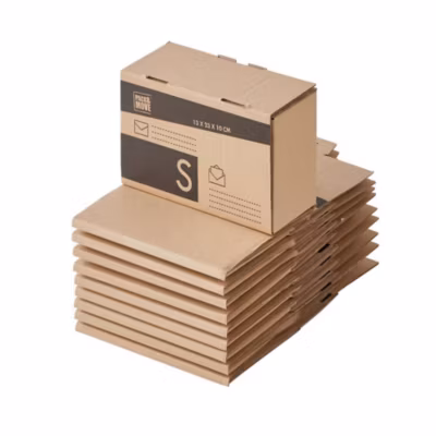 Pack and Move – Lot 24 colis pour expédition – Taille S – Carton renforcé – 23 x 10 x 13 cm – 20 KG max