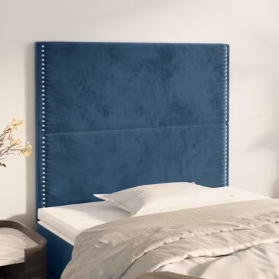 vidaXL Têtes de lit 2 pcs Bleu foncé 100x5x78-88 cm Velours3116238