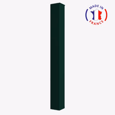 Poteau support aluminium sur platine H1600 mm Dimension poteaux 150 mm x 150 mm Couleurs Vert (RAL 6005)