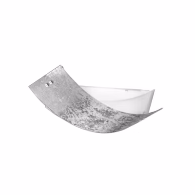Camilla – Plafonnier argenté 2XE27 max 2X70W IP20 – Applique moderne avec diffuseur en verre argenté et cadre blanc 63,5x39cm