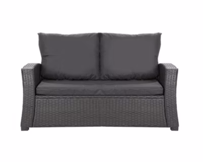 Coussins de canapé meubles de jardin en résine tressée Noir, Coussins balançoire  110x50x50 Coussin pour banquette 2 places