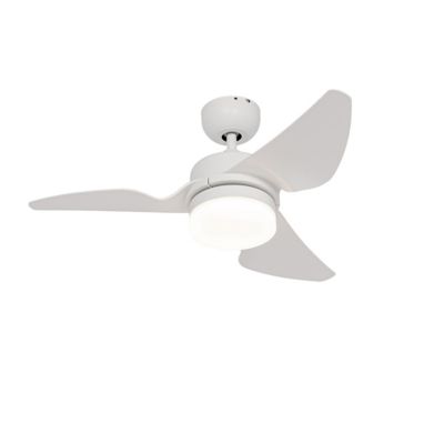 Ventilateur de plafond blanc 86,7 cm avec LED à intensité variable et télécommande – Yuki