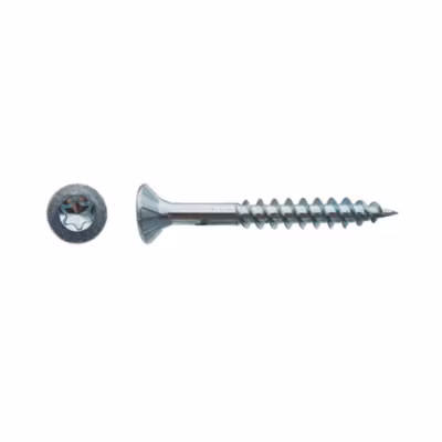 500 Vis Bois Tête Fraisée Torx T15 F/Total 3.5 x 25 mm – Zingué blanc – D-Work