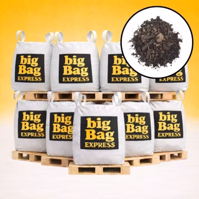 PACK 9 X BIG BAG de 1m3 (+/- 10,8T) Terre Criblée Amendée Compostée à 25% – Livraison PREMIUM