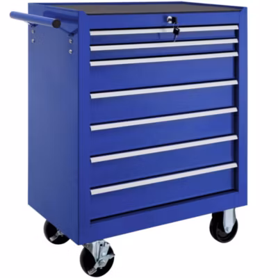Servante d&rsquo;atelier 7 tiroirs bleu 3408113 bleu Helloshop26
