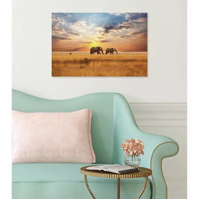 Tableau toile XXL en kit Savane Africaine 60 x 40 cm – Toile textile sans PVC