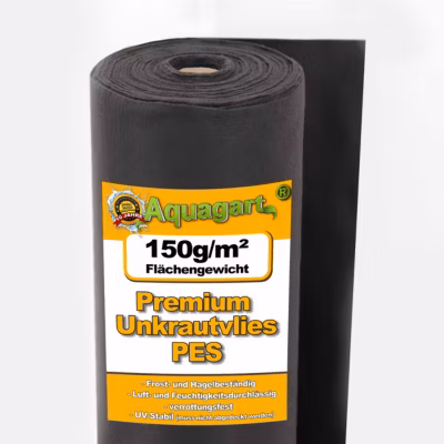 360 m² film de paillage,toile de paillage, tissu de sol 150 g, 1,5 m , PES Aquagart
