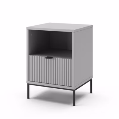 Vicco Table de nuit Gris 40x55cm avec 1 tiroir