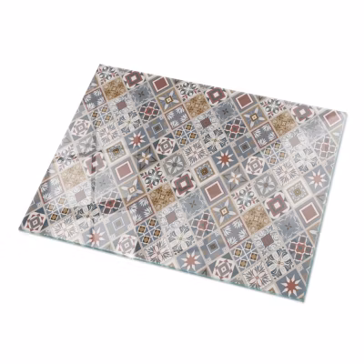 Dessus de table en verre trempé Wallfluent 120×80 cm Motif mosaïque avec ornements