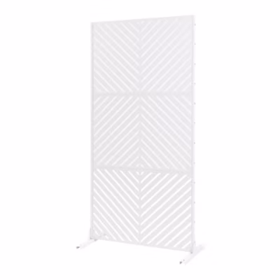 Cloison de séparation Kekan acier 200 x 100 x 50 cm blanc casa.pro