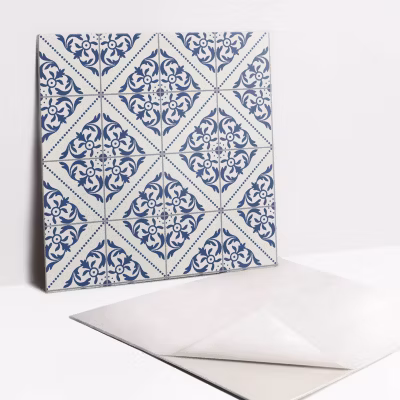 Carreaux vinyle Tulup 30×30 cm Carreaux bleus portugais 9 pcs