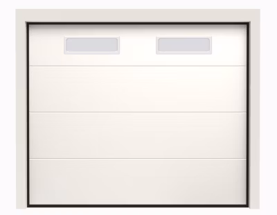 Porte de Garage Sectionnelle Motorisée 240×200 ANKARA – Blanc lisse