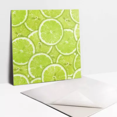 Carreaux vinyle Tulup 30×30 cm Tranches de citron vert 9 pcs