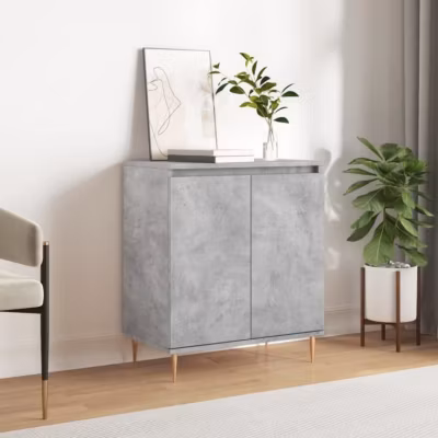 vidaXL Buffet Gris béton 60x35x70 cm Bois d&rsquo;ingénierie 827152