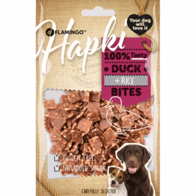 Friandise morceaux de canard Hapki  pour chien 85 g sans gluten