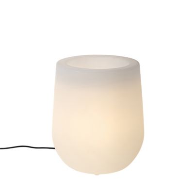 Lampadaire d&rsquo;extérieur en pot de fleur blanc IP44 – Flowerpot