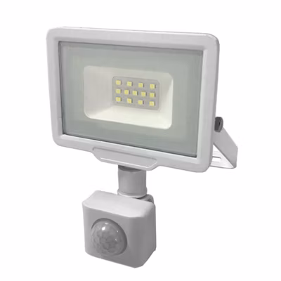 Projecteur LED 10W IP65 Blanc avec Détecteur de Mouvement – Blanc Froid 6000K – 8000K – SILAMP