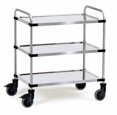 Desserte 3 plateaux – 800 x 500 mm – Charge max 150kg – 5005
