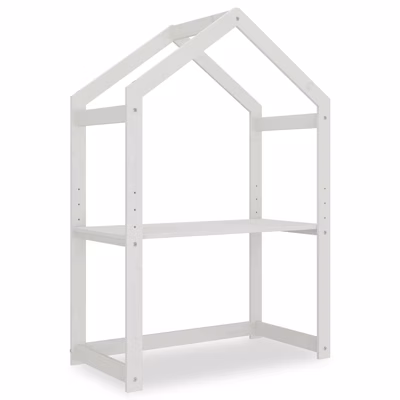 Bureau cabane enfant réglable LIA Montessori en bois massif – Blanc