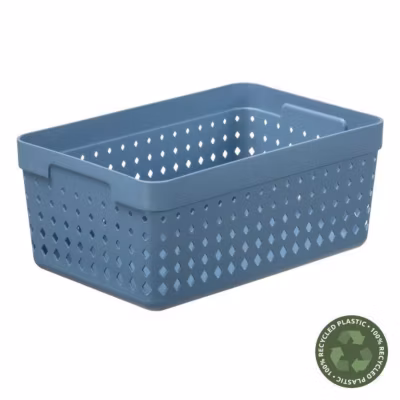 Corbeille design pour bureau ou salle de bain XL – Bleu