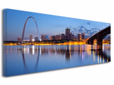 DECLINA, Tableau toile imprimée, Tableau toile photo panoramique St. Louis City, 80×30 cm