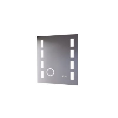 Miroir lumineux EXCELLENCE 70×80 cm – antibuée, loupe et horloge