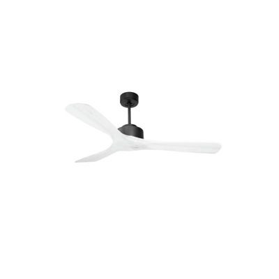 Modulo de KlassFan – Super destratificateur et ventilateur DC 132 cm Gris basalte pales bois blanc sans Lumière  25 à 40 m²