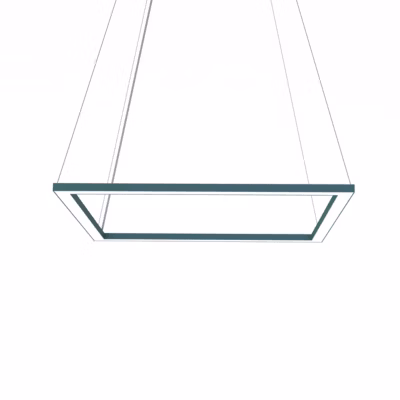 LUMICOM – FRAME Suspension, STRIP LED, 46W/m, 3000K, métal, bleu méditerranèen, L60cm