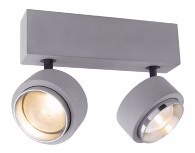 Plafonnier béton gris, 2x LED TIMO