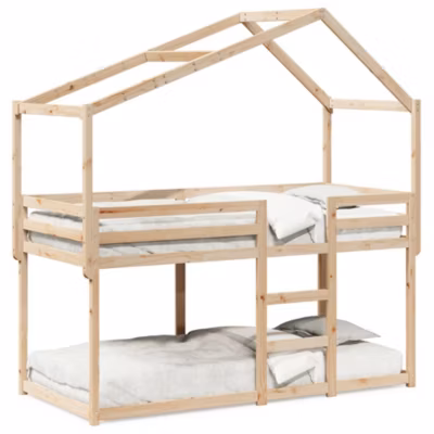 Cadre de lit, Lit superposé sans matelas 80×200 cm bois de pin massif