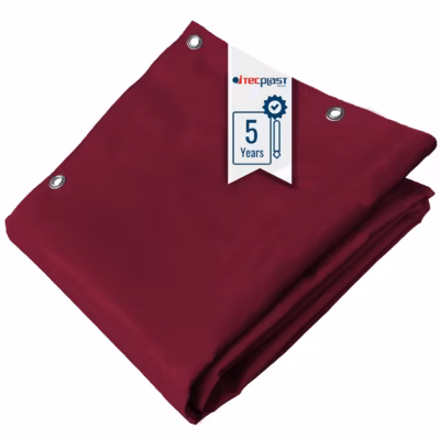 Bâche Brise Vue Rouge Bordeaux 2,5×3 m – Garantie 5 ans TECPLAST – LP506BV – Brise vent occultant en PVC – Pare vue jardin