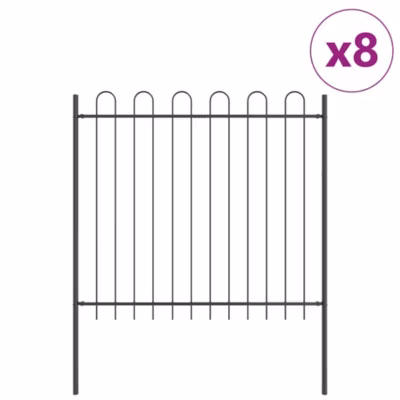 Clôture de jardin 8 pcs Gris 13,6 x 1,5 m vidaXL