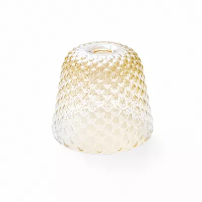 Diffuseur en verre ambré pour suspensions – finition dégradée transparente, design décoratif, culot E27 (grand verre) d.25X21,5