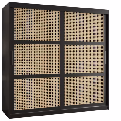 Armoire Plecionka a portes coulissantes H. 200 x L. 180 x P. 62 2 portes