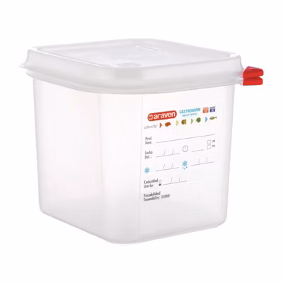 Boîte Alimentaire 2,6 Litres GN 1/6 – Lot de 4 – Araven