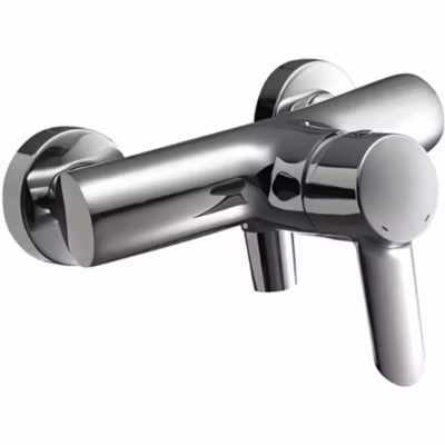 Pack mitigeur de douche mural SANINDUSA Torus chromé mitigeur livré avec douchette Oméga support et flexible 1,70m