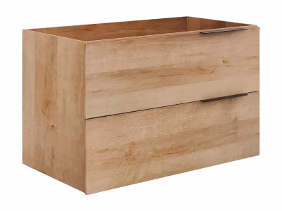 Meuble sous vasque suspendu – Naturel clair – 80 cm – NISAYA